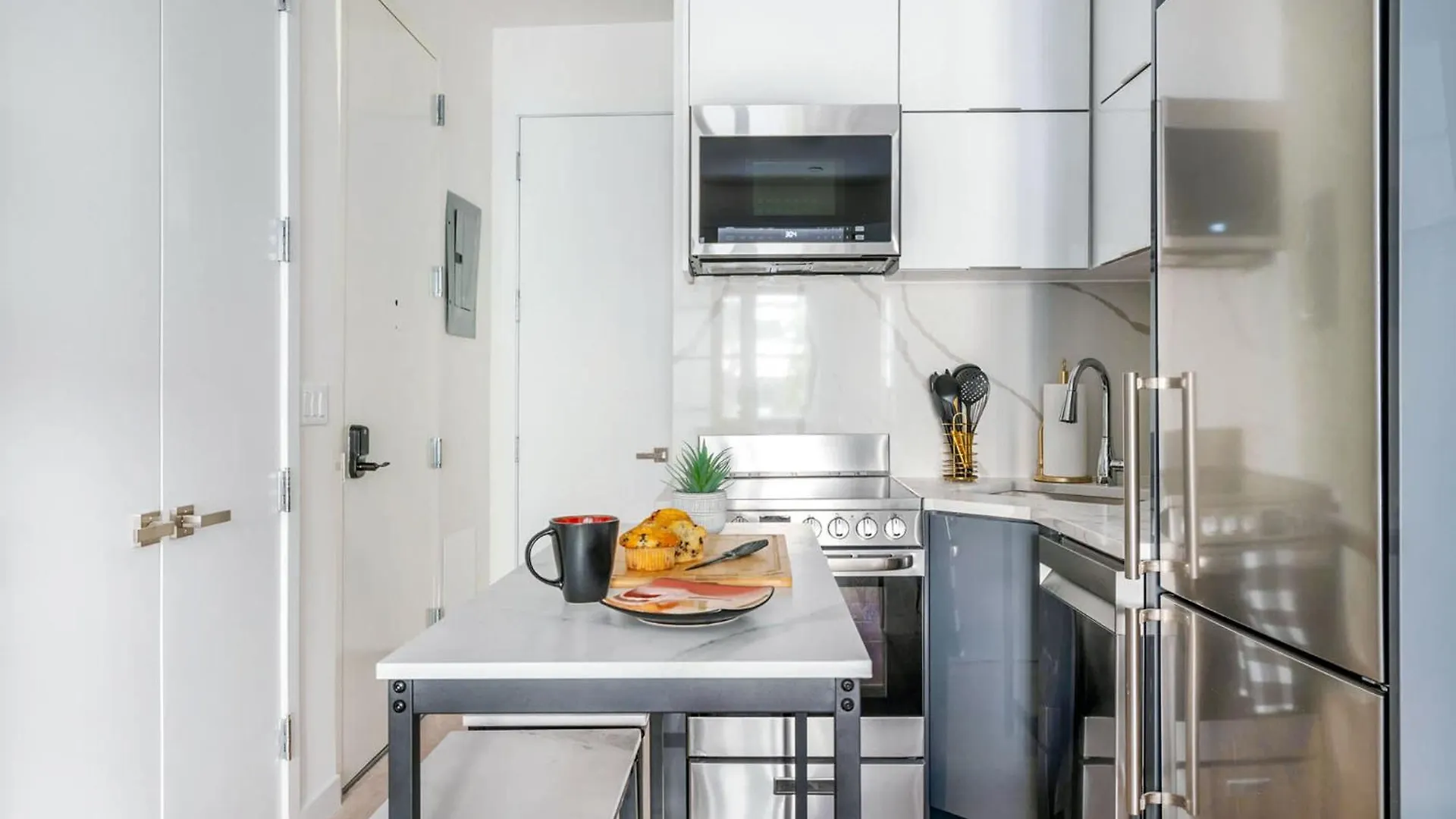 纽约317-1B Sleek Modern 1Br Union Square Wd In Unit公寓 美国